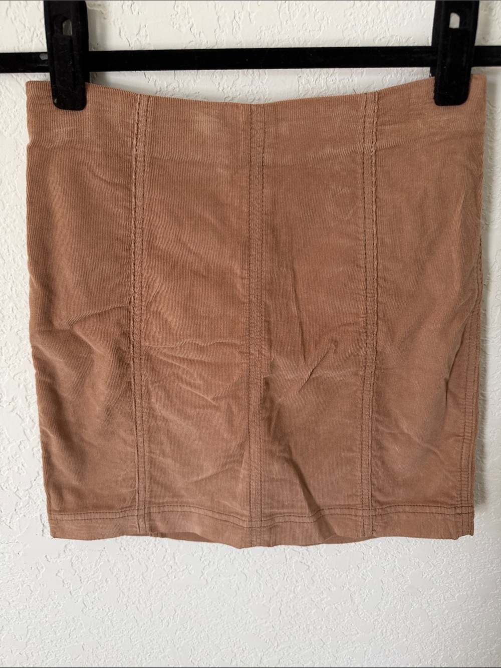 Free People Camel Corduroy Mini Skirt